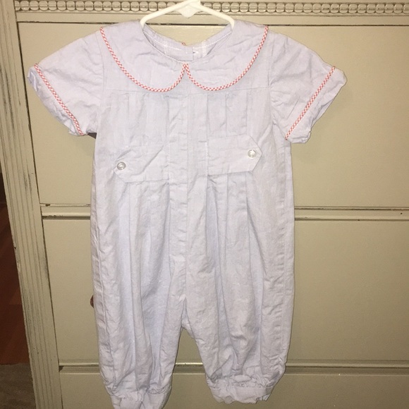 Chambray with red collared piping bubble - never worn - Picture 1 of 4